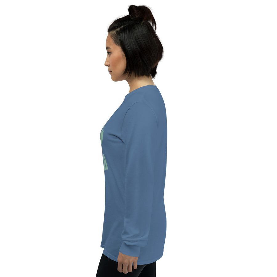 Era Long Sleeve Shirt — men's long sleeve shirt in indigo blue, left view