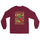Red & Green Long Sleeve Shirt — men's long sleeve shirt in maroon, front view