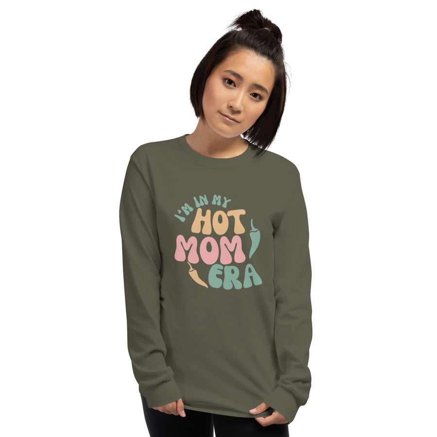 Era Long Sleeve Shirt — men's long sleeve shirt in military green, front view