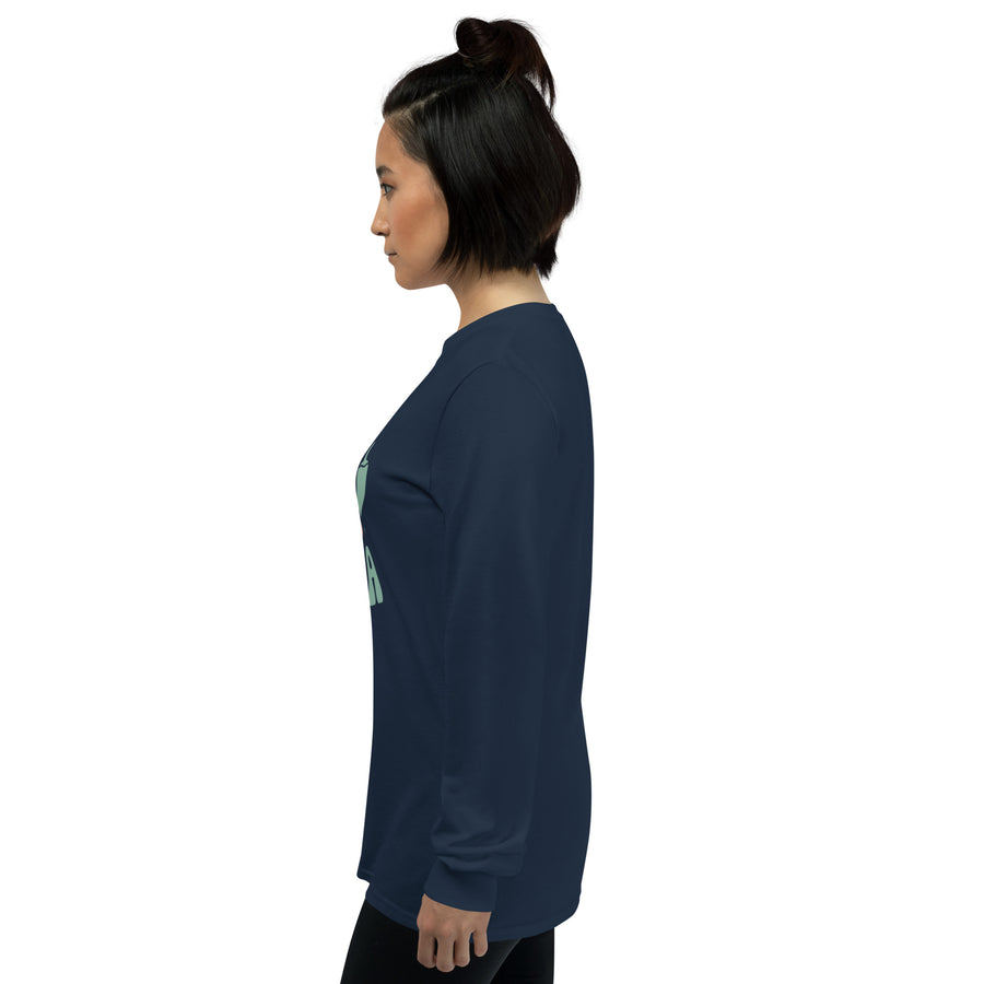 Era Long Sleeve Shirt — men's long sleeve shirt in navy, left view