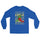 Red & Green Long Sleeve Shirt — men's long sleeve shirt in royal, front view