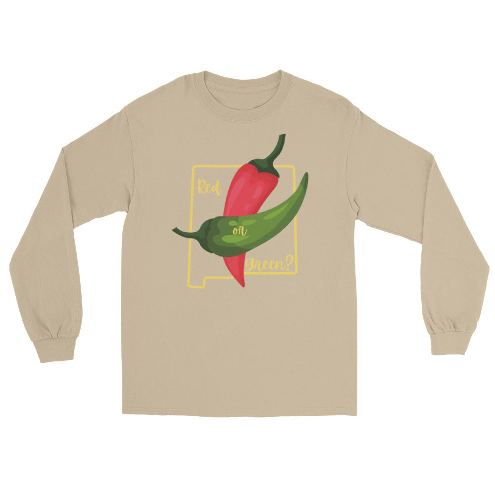 Beige State Question Long Sleeve Shirt
