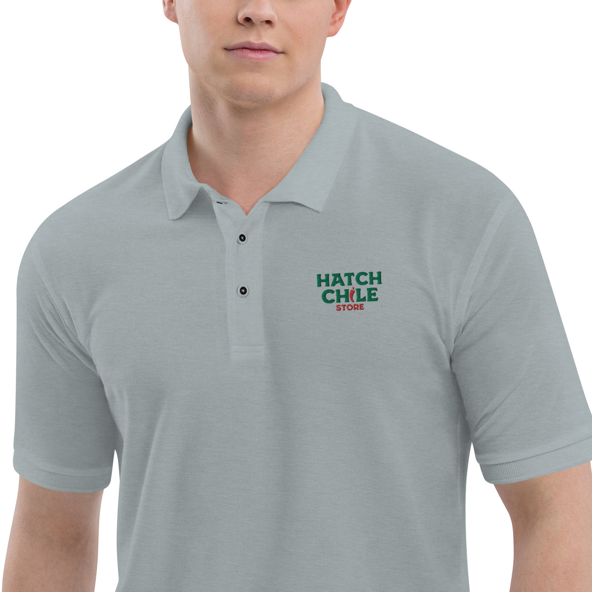 Blue HATCH CHILE STORE PREMIUM POLO - Hatch Green Chile Store