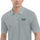 Hatch Chile Store premium polo in grey, worn by a model