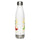 Red & Green Water Bottle — stainless steel water bottle, 17 oz in white, back view