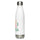 Era Water Bottle — stainless steel water bottle, 17 oz in white, left view