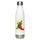 Red & Green Water Bottle — stainless steel water bottle, 17 oz in white, left view
