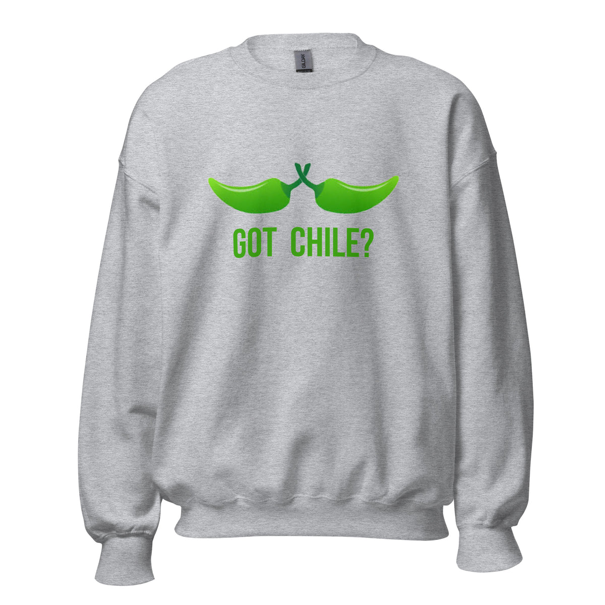 Got Chile? Sweatshirt — crew neck sweatshirt in sport grey, front view