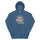 Era Hoodie — unisex hoodie in indigo blue, front view