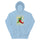 Red & Green Hoodie — unisex hoodie in light blue, front view
