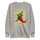 Red & Green Sweatshirt — unisex sweatshirt in carbon grey, front view