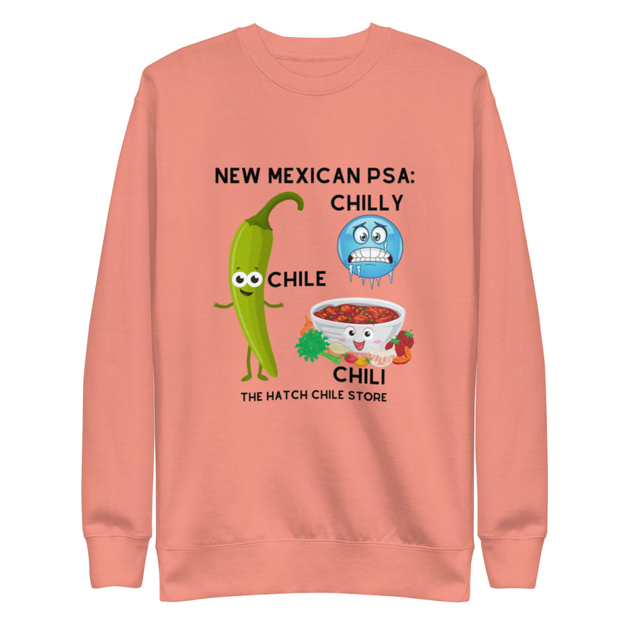PSA Sweatshirt — unisex sweatshirt in dusty rose, front view