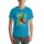 Red & Green Shirt — unisex t-shirt in aqua, front view