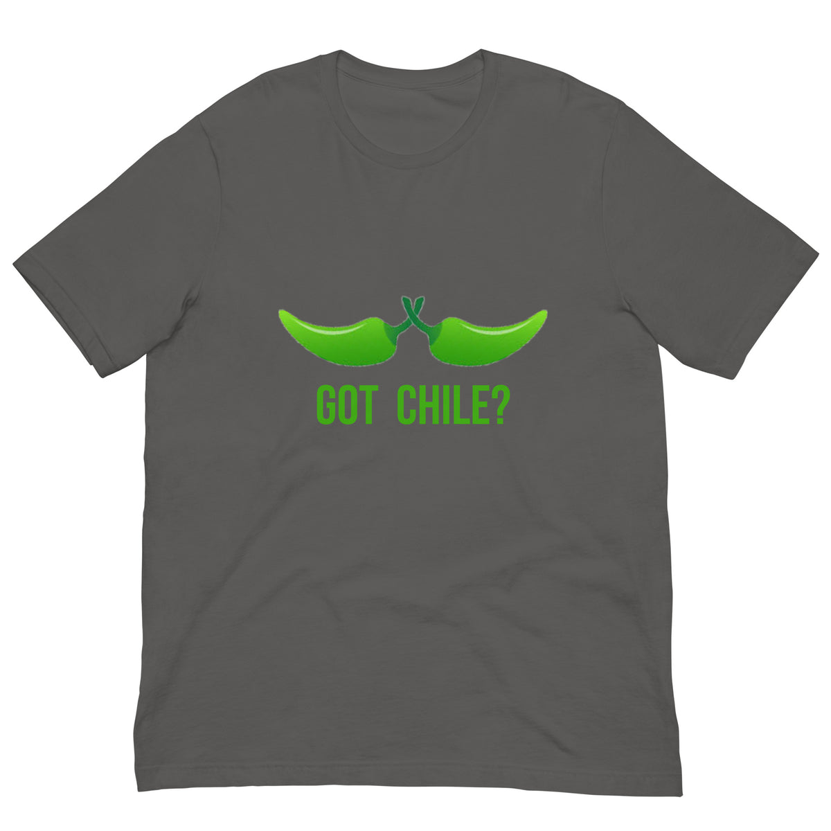 Got Chile Shirt — unisex t-shirt in asphalt, front view