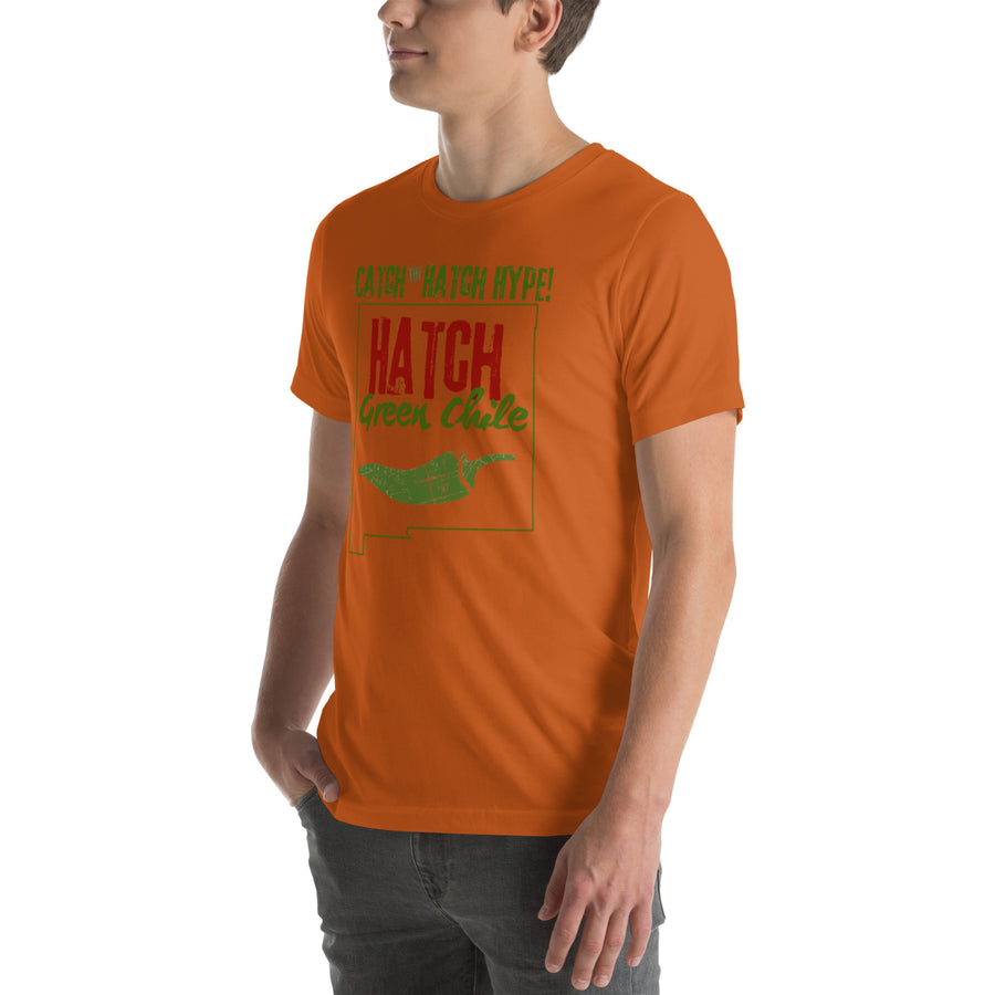Catch The Hype T-Shirt — unisex t-shirt in autumn, front left view