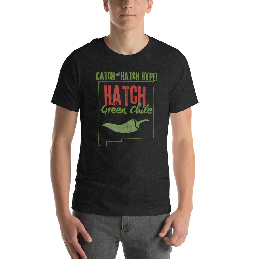 Catch The Hype T-Shirt — unisex t-shirt in black heather, front view
