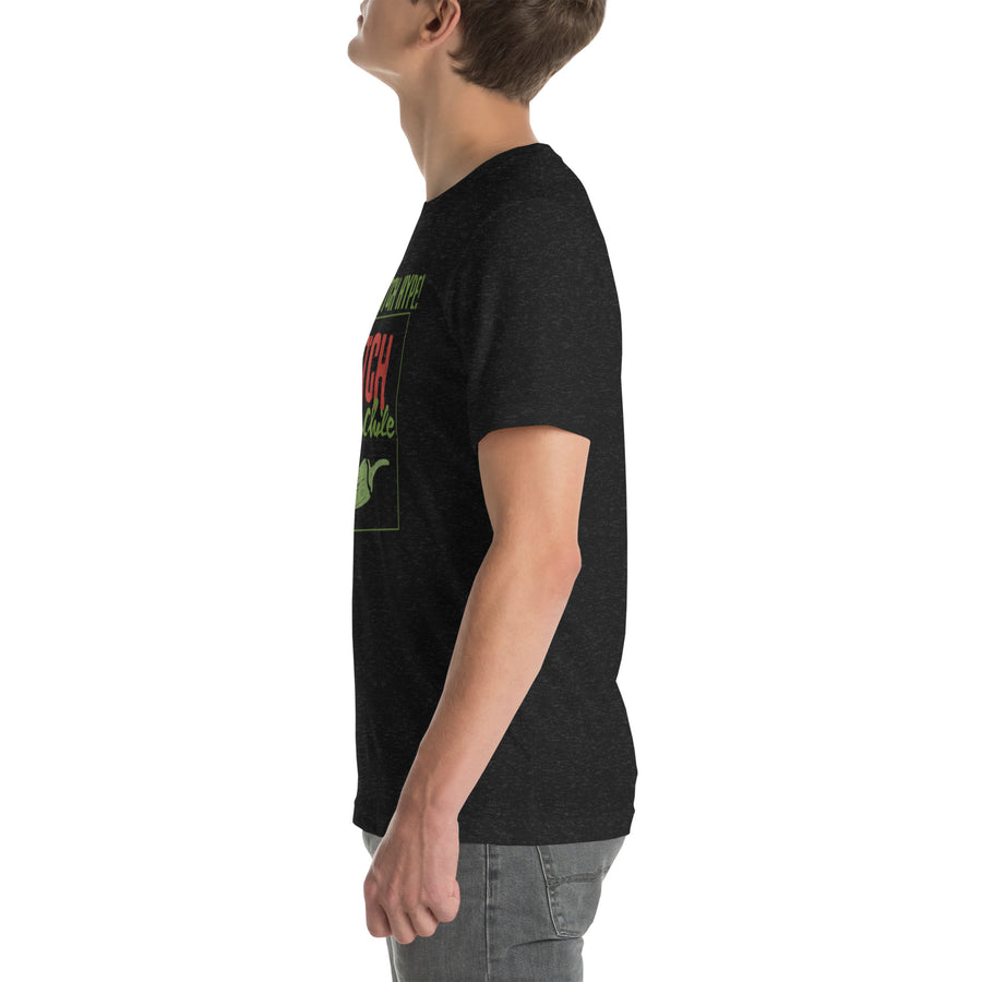 Catch The Hype T-Shirt — unisex t-shirt in black heather, left view