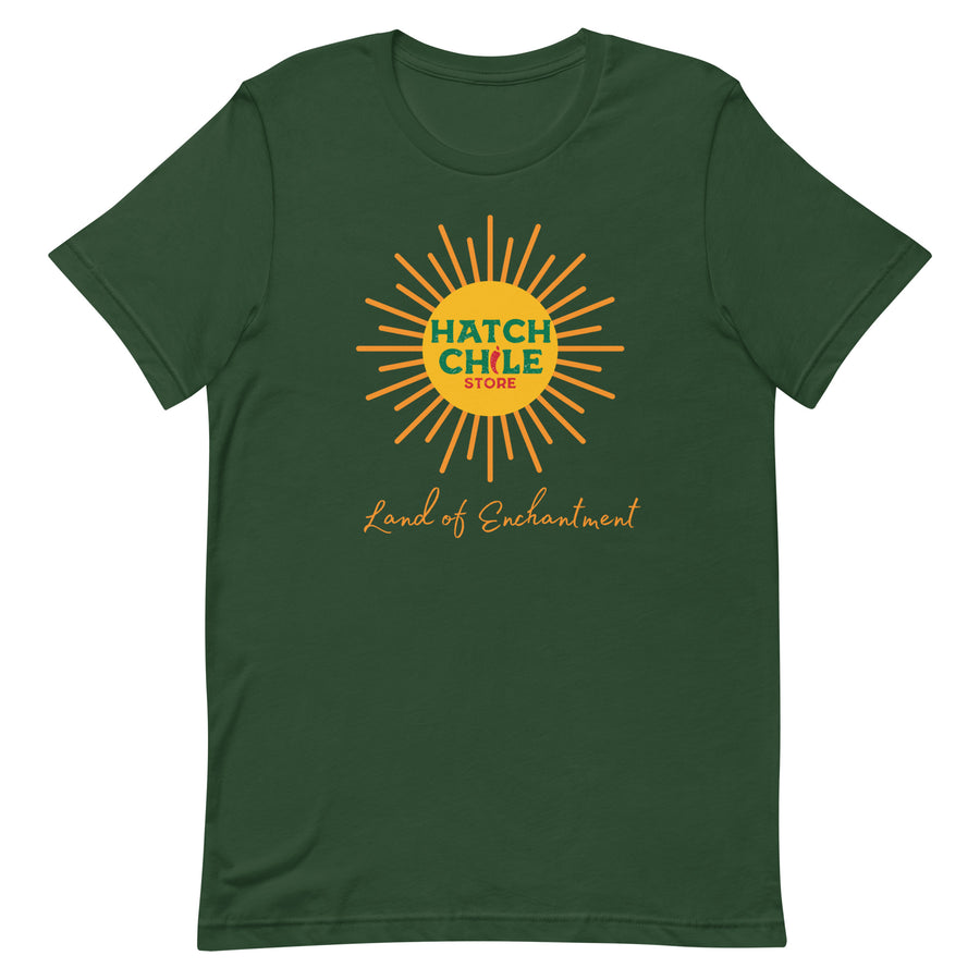 Land of Enchantment Shirt — unisex t-shirt in forest, front view