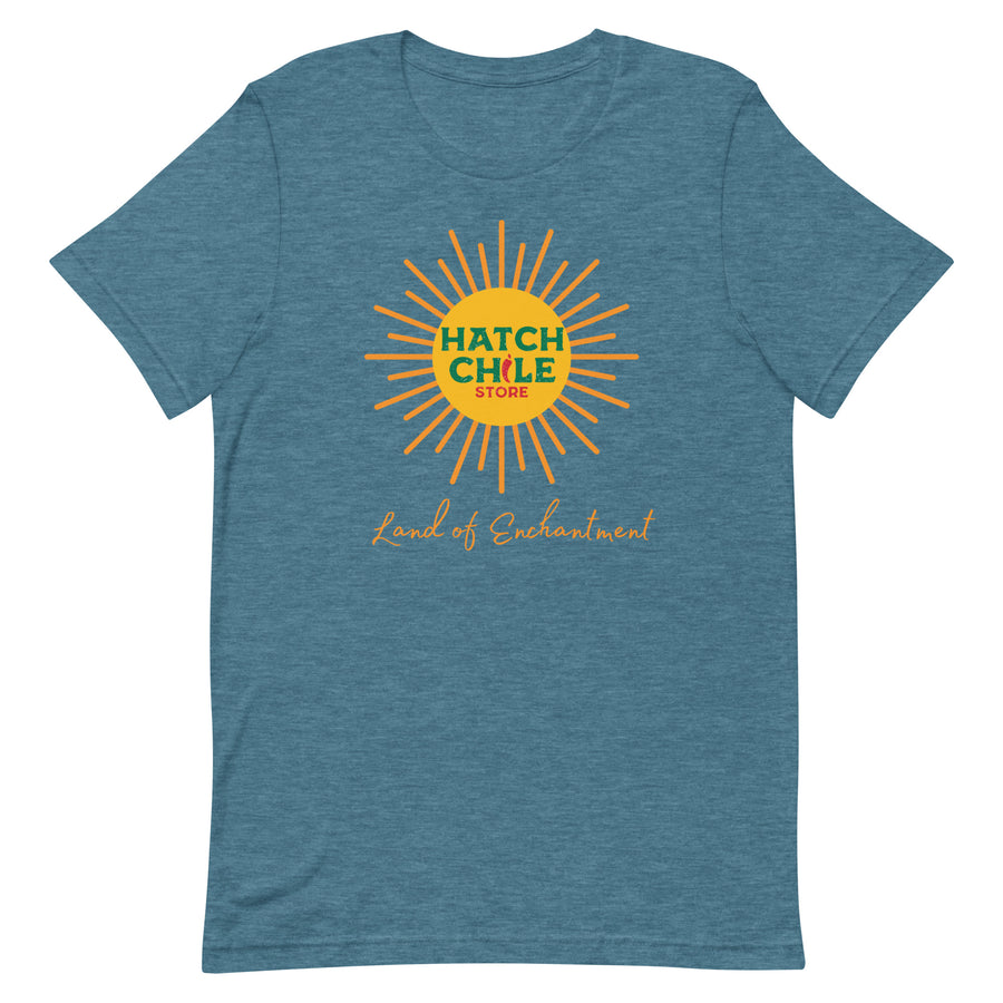 Land of Enchantment Shirt — unisex t-shirt in heather deep teal, front view