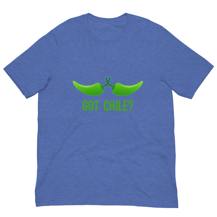 Got Chile Shirt — unisex t-shirt in heather true royal, front view