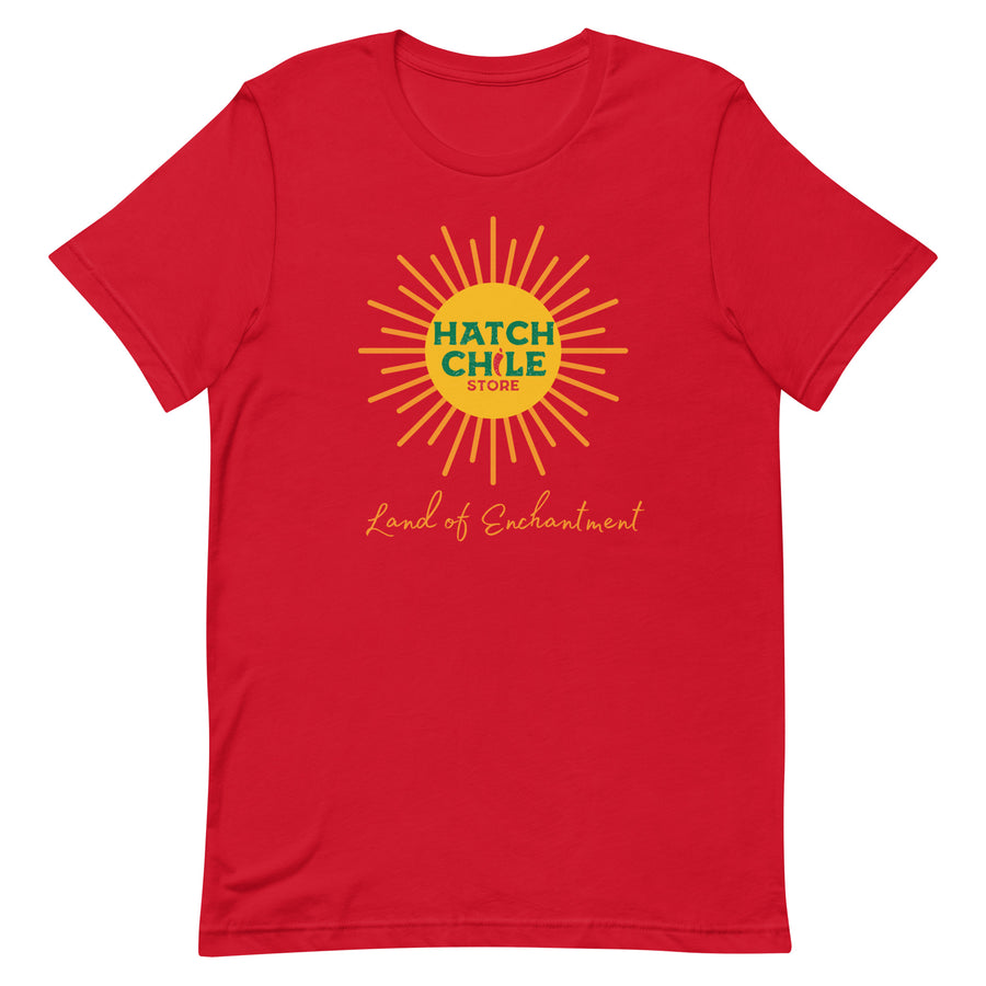 Land of Enchantment Shirt — unisex t-shirt in red, front view