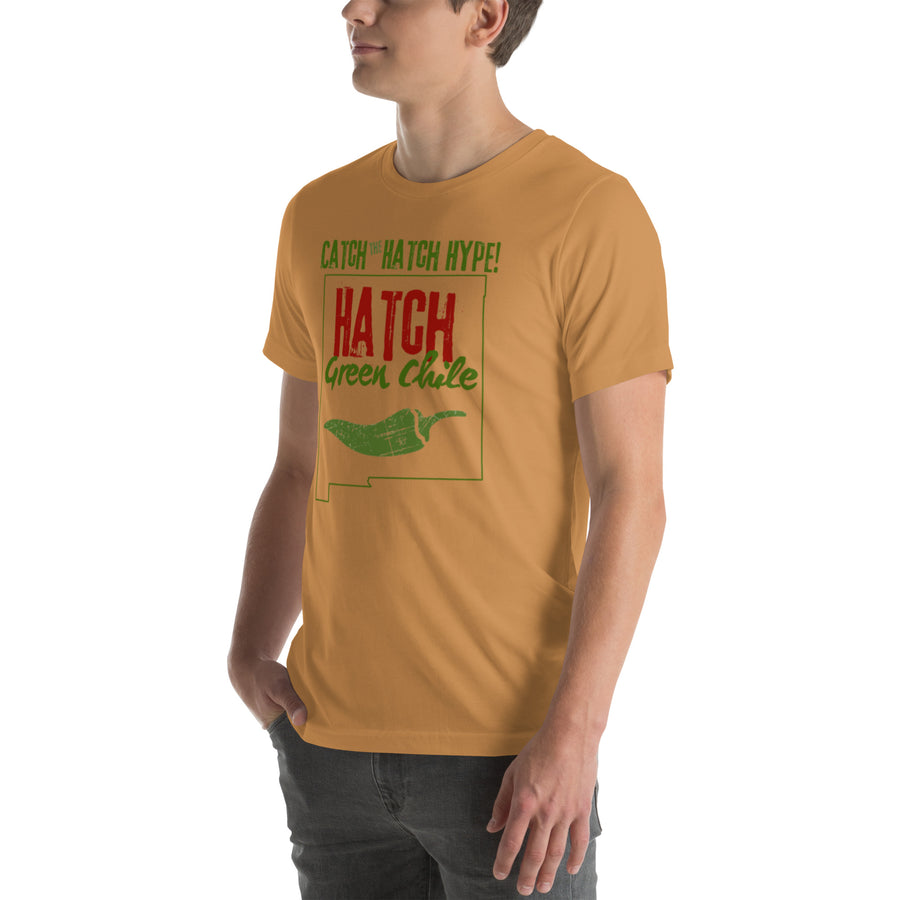 Catch The Hype T-Shirt — unisex t-shirt in toast, front left view