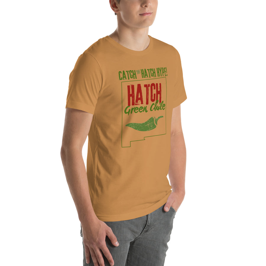Catch The Hype T-Shirt — unisex t-shirt in toast, front right view