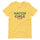 Hatch Chile Store Shirt — unisex t-shirt in yellow, front view