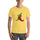 Red & Green Shirt — unisex t-shirt in yellow, front view