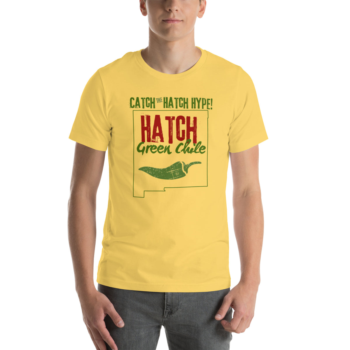 Catch The Hype T-Shirt — unisex t-shirt in yellow, front view