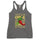 Red & Green Women's Tank — women's racerback tank top in premium heather, front view