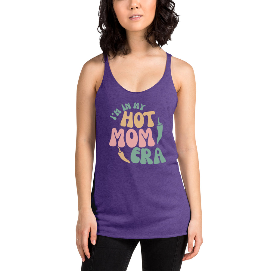 Era Tank — women's racerback tank top in purple rush, front view