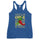 Red & Green Women's Tank — women's racerback tank top in vintage royal, front view
