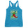 Red & Green Women's Tank — women's racerback tank top in vintage turquoise, front view