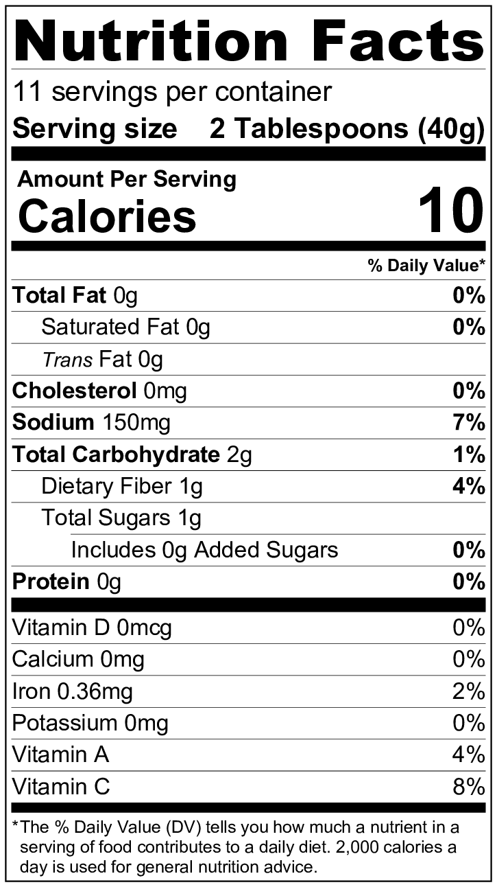 NutritionLabel NM Gold Hot