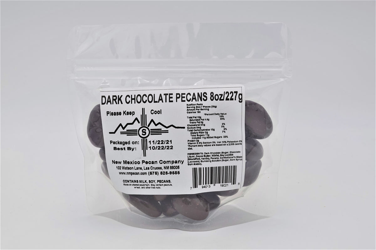 Dark Chocolate Covered Pecans 8 oz - Hatch Green Chile Store