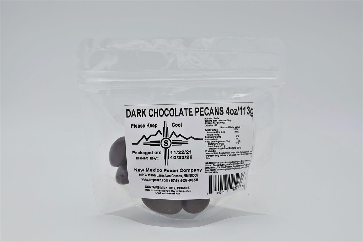 Dark Chocolate Covered Pecans 4 OZ - Hatch Green Chile Store