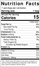 Nutrition label of Freeze-Dried Chopped Hatch Green Chile