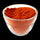 Glass bowl of ground Hatch red chile powder