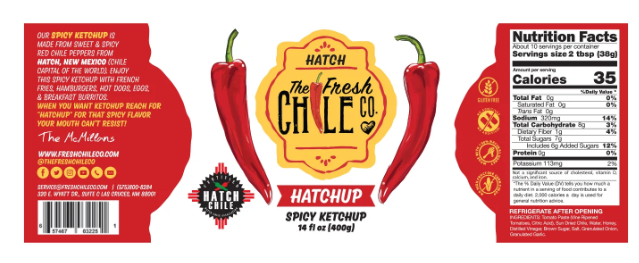 Hatchup - Nutritional Facts Spicy Hatch Red Chile Ketchup