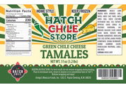 Hatch Green Chile Cheese Tamales