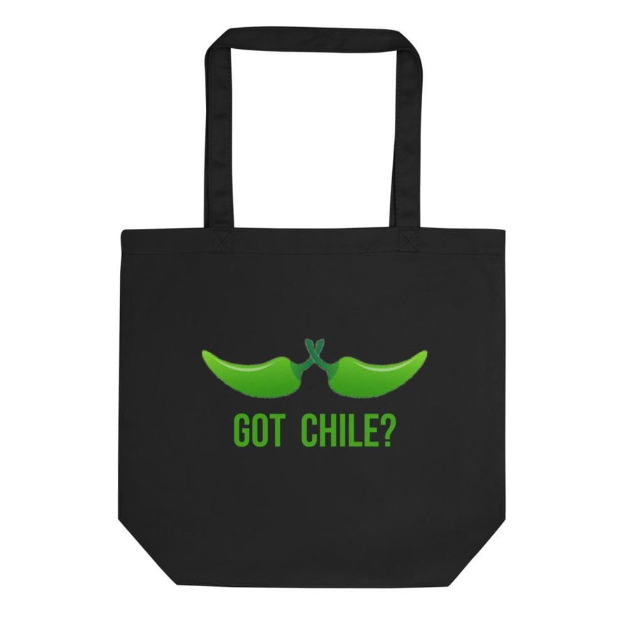 Got Chile Tote Bag — eco tote bag in black, front view