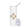Chile Zia Stainless Steel Tumbler — stainless steel tumbler in white, front view