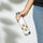 Chile Zia Water Bottle — stainless steel water bottle in white 17oz, alternate front view
