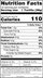 Nutrition facts label for Hatch red chile corn tortillas